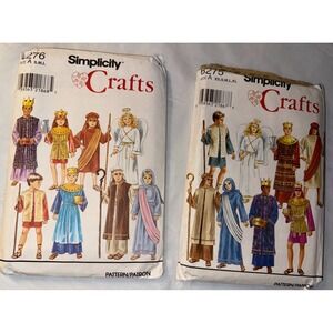 Simplicity Sewing‎ Pattern Lot Nativity Costumes Kids Adults S-XL Multicolor DIY